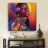 BigProStore Black History Art Cute Afro American Girl African American Women Art Afrocentric Decor BPS47383 24" x 24" x 0.75" Square Canvas