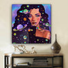 BigProStore Black History Art Cute Afro American Girl African American Women Art Afrocentric Living Room Ideas BPS69187 24" x 24" x 0.75" Square Canvas