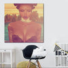 BigProStore Black History Art Cute Afro American Woman African American Art Prints Afrocentric Home Decor BPS37868 24" x 24" x 0.75" Square Canvas