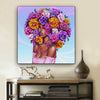 BigProStore Black History Art Cute Black Afro Girls African American Black Art Afrocentric Decorating Ideas BPS64006 24" x 24" x 0.75" Square Canvas