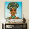 BigProStore Black History Art Cute Black Afro Girls Modern African American Art Afrocentric Home Decor Ideas BPS76537 24" x 24" x 0.75" Square Canvas