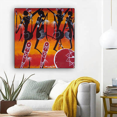 BigProStore Black History Art Cute Black Girl Afrocentric Wall Art Afrocentric Home Decor Ideas BPS43497 12" x 12" x 0.75" Square Canvas