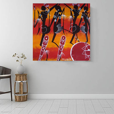 BigProStore Black History Art Cute Black Girl Afrocentric Wall Art Afrocentric Home Decor Ideas BPS43497 16" x 16" x 0.75" Square Canvas