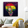 BigProStore Black History Art Cute Girl With Afro African American Women Art Afrocentric Wall Decor BPS56634 12" x 12" x 0.75" Square Canvas