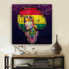 BigProStore Black History Art Cute Girl With Afro African American Women Art Afrocentric Wall Decor BPS56634 24" x 24" x 0.75" Square Canvas