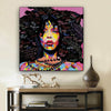 BigProStore Black History Art Cute Melanin Poppin Girl Modern Black Art Afrocentric Decor BPS94956 12" x 12" x 0.75" Square Canvas