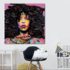 BigProStore Black History Art Cute Melanin Poppin Girl Modern Black Art Afrocentric Decor BPS94956 24" x 24" x 0.75" Square Canvas