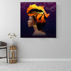 BigProStore Black History Art Pretty African American Woman African Canvas Afrocentric Decor BPS12296 16" x 16" x 0.75" Square Canvas