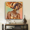 BigProStore Black History Art Pretty Black American Woman Framed African Wall Art Afrocentric Home Decor BPS72614 12" x 12" x 0.75" Square Canvas