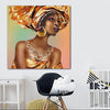 BigProStore Black History Art Pretty Black American Woman Framed African Wall Art Afrocentric Home Decor BPS72614 24" x 24" x 0.75" Square Canvas