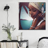 BigProStore Black History Art Pretty Girl With Afro Black History Canvas Art Afrocentric Home Decor BPS44026 16" x 16" x 0.75" Square Canvas