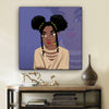 BigProStore Black History Art Pretty Melanin Girl African American Black Art Afrocentric Living Room Ideas BPS29395 12" x 12" x 0.75" Square Canvas