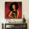 BigProStore Black History Art Pretty Melanin Girl African American Canvas Wall Art Afrocentric Home Decor Ideas BPS78816 12" x 12" x 0.75" Square Canvas