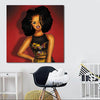 BigProStore Black History Art Pretty Melanin Girl African American Canvas Wall Art Afrocentric Home Decor Ideas BPS78816 24" x 24" x 0.75" Square Canvas