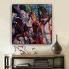 BigProStore Black History Art Pretty Melanin Poppin Girl African American Abstract Art Afrocentric Home Decor Ideas BPS98092 24" x 24" x 0.75" Square Canvas