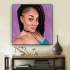 BigProStore Black History Art Pretty Melanin Poppin Girl African American Women Art Afrocentric Home Decor Ideas BPS22453 12" x 12" x 0.75" Square Canvas