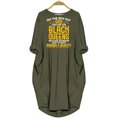 Black Queens Brains Beauty Shirt Melanin Women Summer Dress