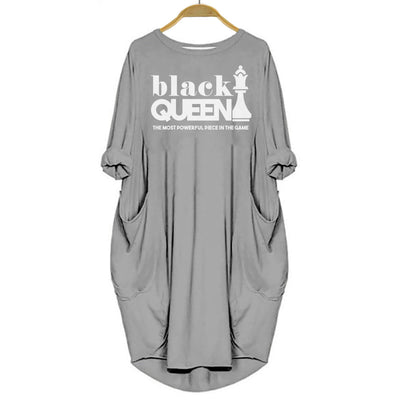 African Dresses Black Queen The Most Powerful Piece In Game Women Dress Melanin Shirt Afrocentric Apparel