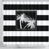 BigProStore Bathroom Curtain Black White Tropical Palm Trees Modern Chic Shower Curtain Bathroom Curtains Hawaii Shower Curtain / Small (165x180cm | 65x72in) Hawaii Shower Curtain