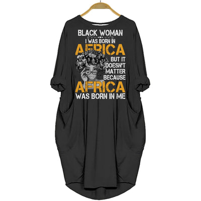 Black Woman I Was Born In Africa Dress for Afro Girls