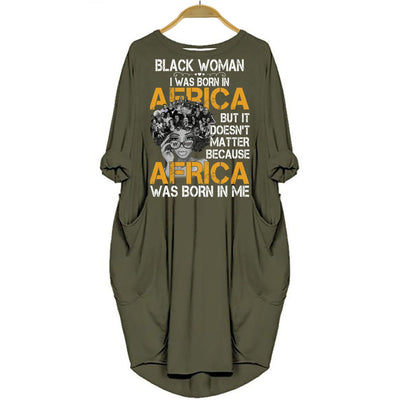 Black Woman I Was Born In Africa Dress for Afro Girls