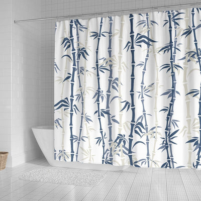 BigProStore Bamboo Bathroom Sets Amazing Blue Bamboo Pattern Shower Curtain Home Bath Decor Shower Curtain