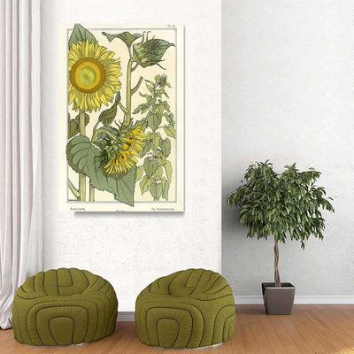 BigProStore Sunflower Canvas Paintings Bright Sunflower Painting Inspired Home Decor Canvas / 32" x 48" Canvas