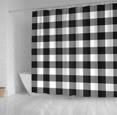 BigProStore Buffalo Bath Curtain Buffalo Plaid - Black Amp White Shower Curtain Bathroom Accessories Buffalo Shower Curtain