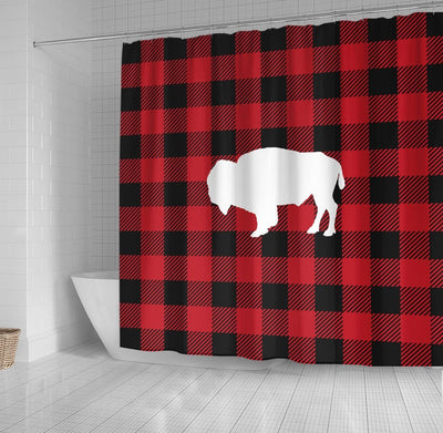BigProStore Buffalo Bath Curtain Buffalo Plaid Bison Shower Curtain Home Bath Decor Buffalo Shower Curtain