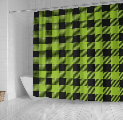 BigProStore Buffalo Shower Curtain Decor Buffalo Plaid Green Shower Curtain Bathroom Accessories Buffalo Shower Curtain