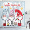 BigProStore Christmas Shower Curtain Cartoon Gnomes With Funny Noses Polyester Waterproof Bathroom Accessories 3 Sizes Gnome Shower Curtain / Small (165x180cm | 65x72in) Gnome Shower Curtain