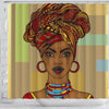 Beautiful African Woman Shower Curtain 2 Afro Girl Bathroom Accessories
