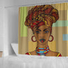 Beautiful African Woman Shower Curtain 2 Afro Girl Bathroom Accessories