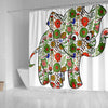 BigProStore Elephant Art Shower Curtain Colorful Baby Elephant Bathroom Decor Sets Shower Curtain