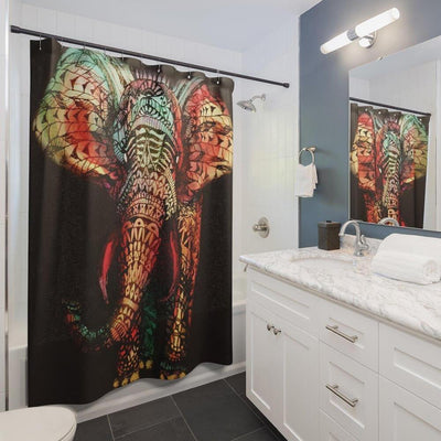 BigProStore Colorful Elephant Shower Curtain GE536 Shower Curtain