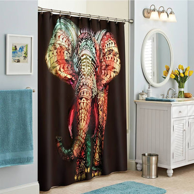 BigProStore Colorful Elephant Shower Curtain GE536 Shower Curtain
