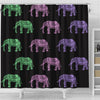 BigProStore Elephant Bathroom Sets Colorful Tribal Floral Boho Elephant Pattern Home Bath Decor Shower Curtain / Small (165x180cm | 65x72in) Shower Curtain