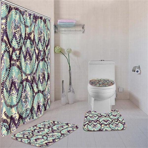 Adorable Black History Month Afrocentric Pattern Art Shower Curtain Se –  BigProStore