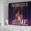 BigProStore Cool Afro Lady God Designed Created Blessed Heals Defends Forgives Loves Me African American Print Shower Curtains Afro Bathroom Accessories BPS038 Small (165x180cm | 65x72in) Shower Curtain