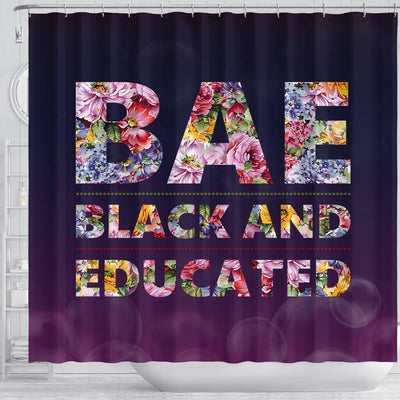 BigProStore Cool BAE Black And Educated Flower Art Afrocentric Shower Curtains African Style Designs BPS052 Shower Curtain