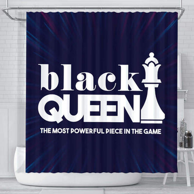 BigProStore Cool Black Queen The Most Powerful Piece In The Game Afrocentric Shower Curtains Afrocentric Bathroom Accessories BPS095 Small (165x180cm | 65x72in) Shower Curtain
