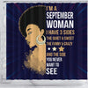 BigProStore Cool I'm A September Woman Afro Girl African American Print Shower Curtains Afrocentric Bathroom Decor BPS110 Shower Curtain