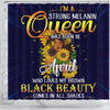 BigProStore Cool I'm A Strong Melanin April Queen Sunflower African American Themed Shower Curtains Afro Bathroom Accessories BPS111 Shower Curtain