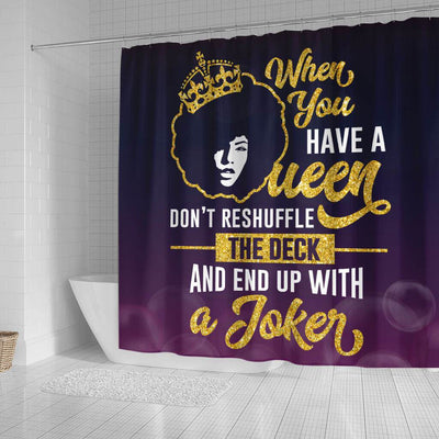 BigProStore Cool When You Have A Queen Don't Resuffle The Deck African Style Shower Curtains African Bathroom Decor BPS236 Small (165x180cm | 65x72in) Shower Curtain