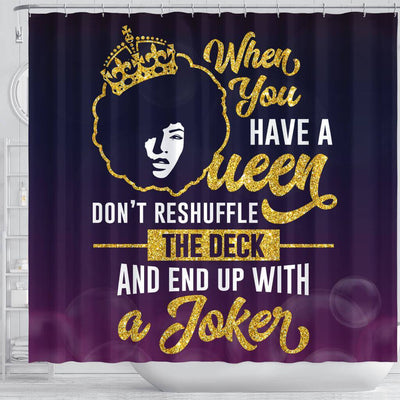 BigProStore Cool When You Have A Queen Don't Resuffle The Deck African Style Shower Curtains African Bathroom Decor BPS236 Shower Curtain
