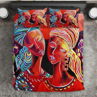 BigProStore African American Bedding Sets Cute African Afro Girl Modern Duvet Cover Sets Bedding Sets / TWIN SIZE (68"x86" / 172x220cm) Bedding Sets