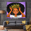 BigProStore African Tapestry Wall Hanging Pretty African American Female Afro Lady African Print Wall Sets Tapestry / S (51"x60" / 130x150cm) Tapestry