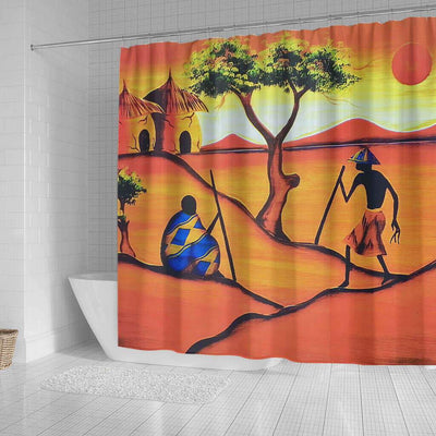 BigProStore Cute African American Art Shower Curtains African Girl Bathroom Accessories BPS0034 Shower Curtain