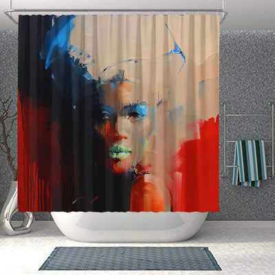 BigProStore Cute African Inspired Shower Curtains Black Girl Bathroom Designs BPS0261 Small (165x180cm | 65x72in) Shower Curtain
