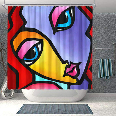 BigProStore Cute African Shower Curtain Melanin Afro Girl Bathroom Decor BPS0297 Small (165x180cm | 65x72in) Shower Curtain